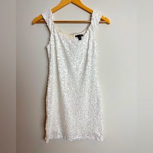 Aqua White Sequin Bodycon Dress, Bloomingdale’s Size S